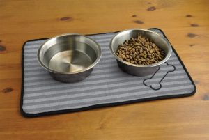 WEKEY Tapete de comida para perros, absorbente para cuenco de perro, tapete  para ocultar las manchas, de secado rápido, tapete para comida y agua